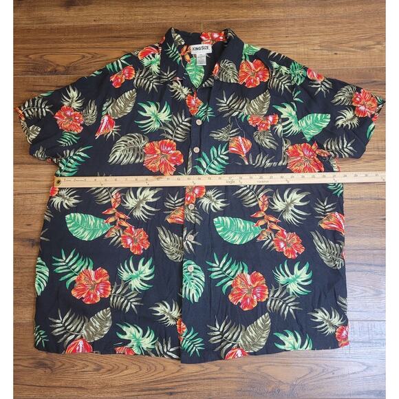 King Size 2XL Short‎ Sleeve Button Up Hawaiian Big Shirt Casual Work Surf - Picture 5 of 10